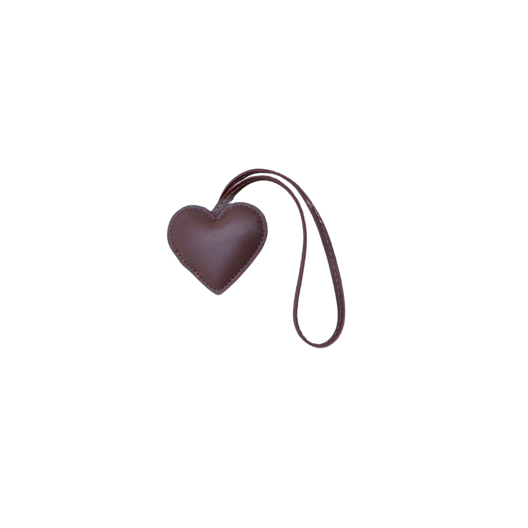 DARK BROWN HEART CHARM
