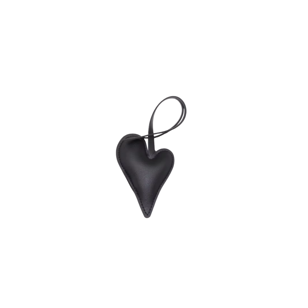 BLACK LARGE HEART CHARM