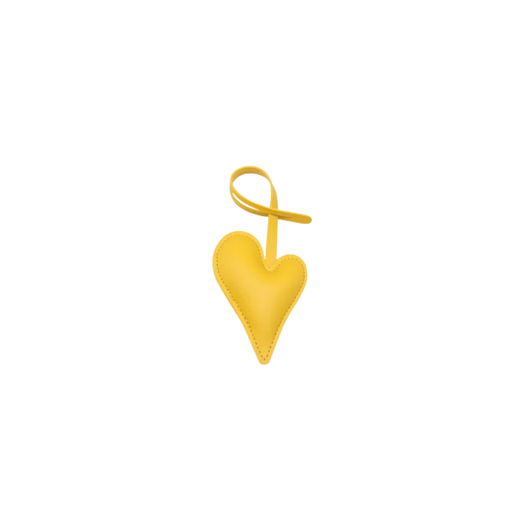 YELLOW LARGE HEART CHARM