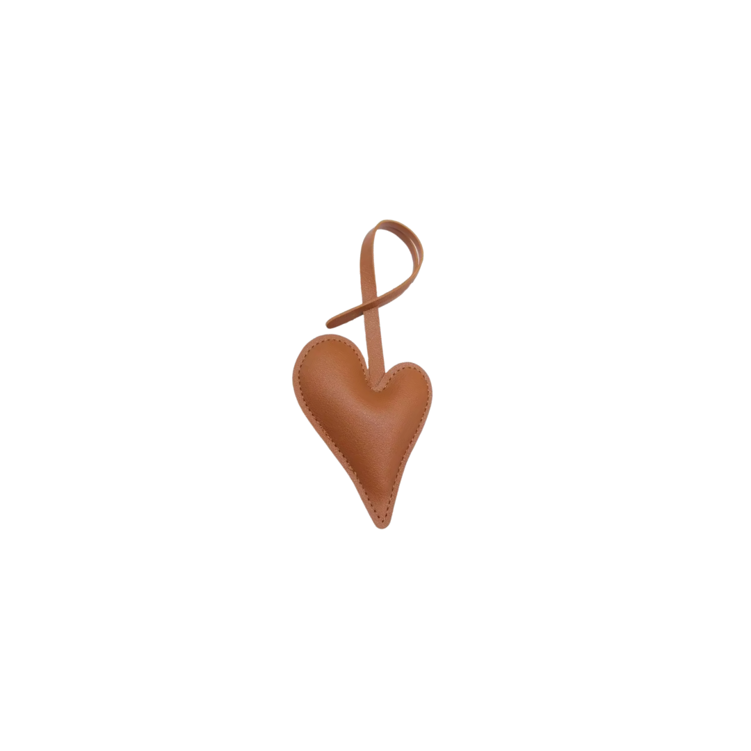BROWN LARGE HEART CHARM