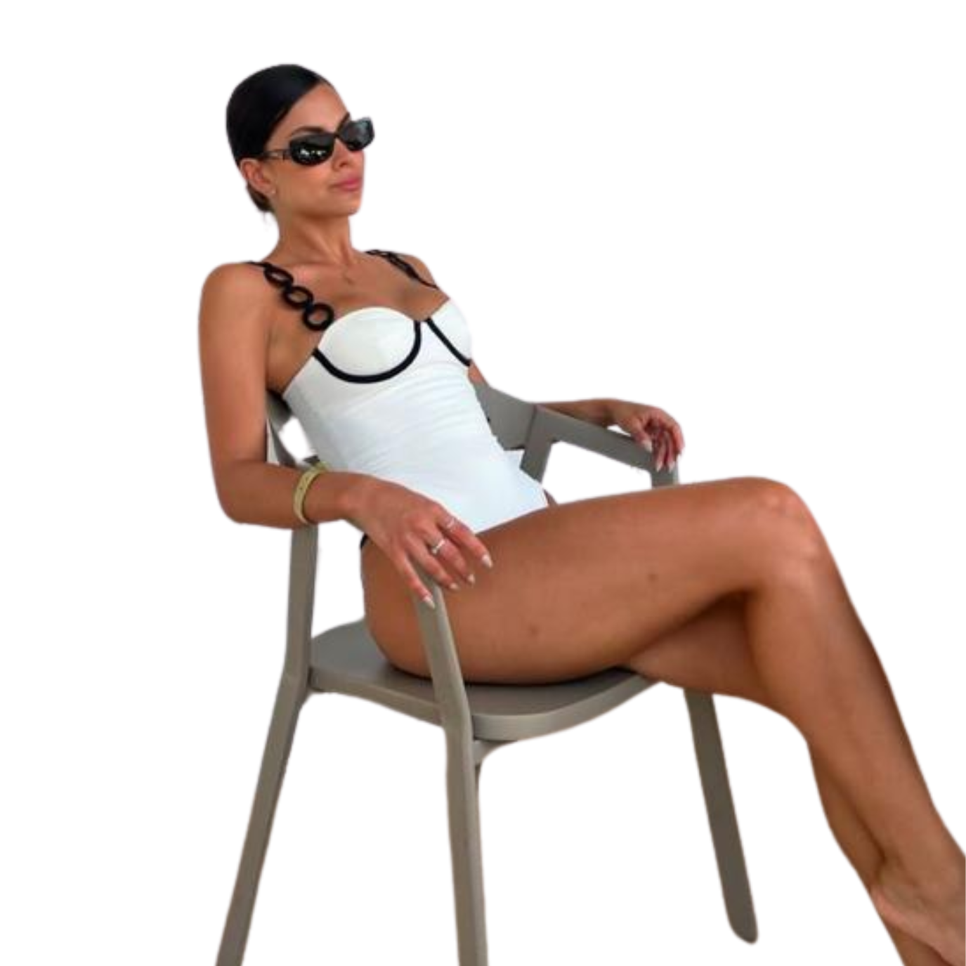 GOLDEN COAST WHITE & BLACK ONE PIECE