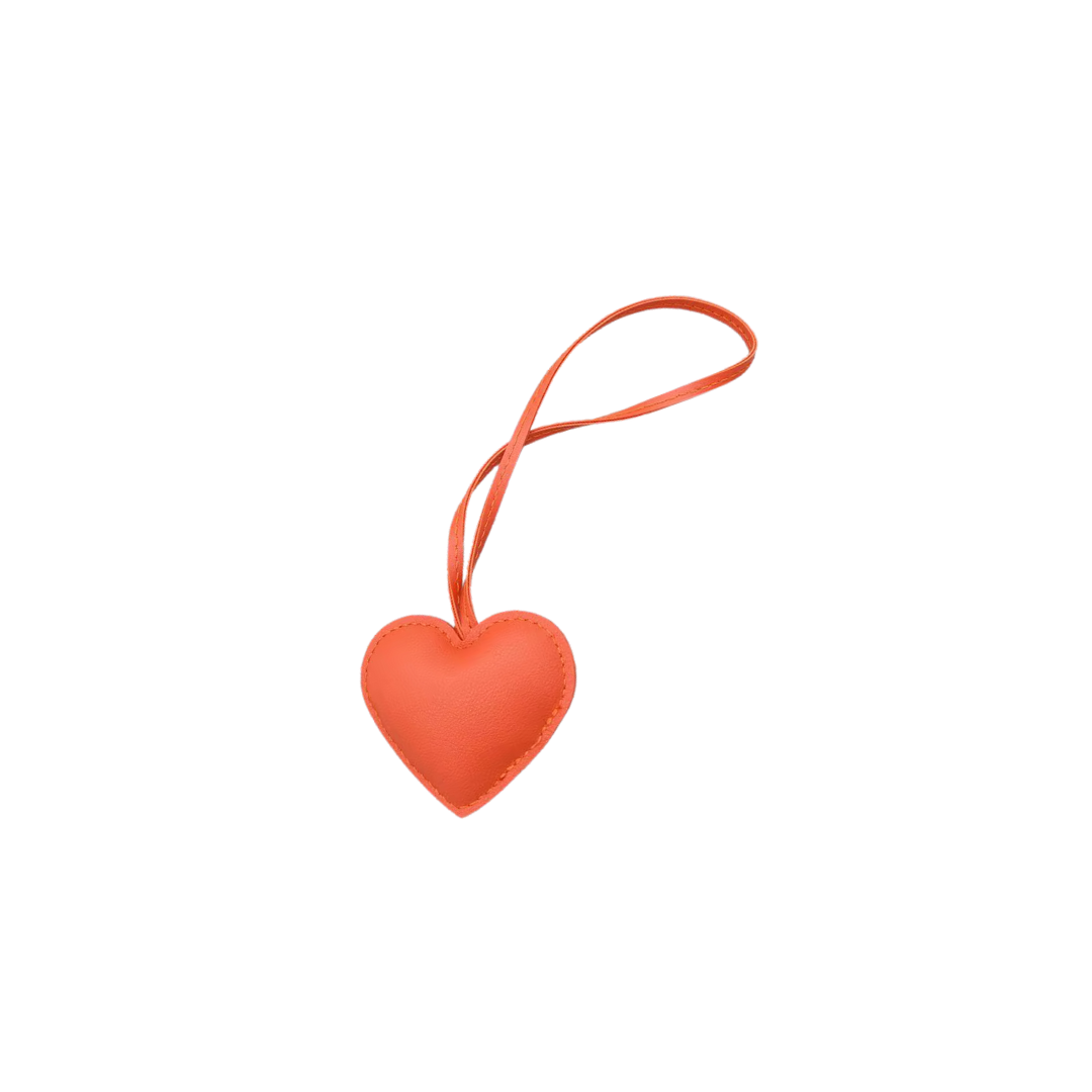 ORANGE HEART CHARM