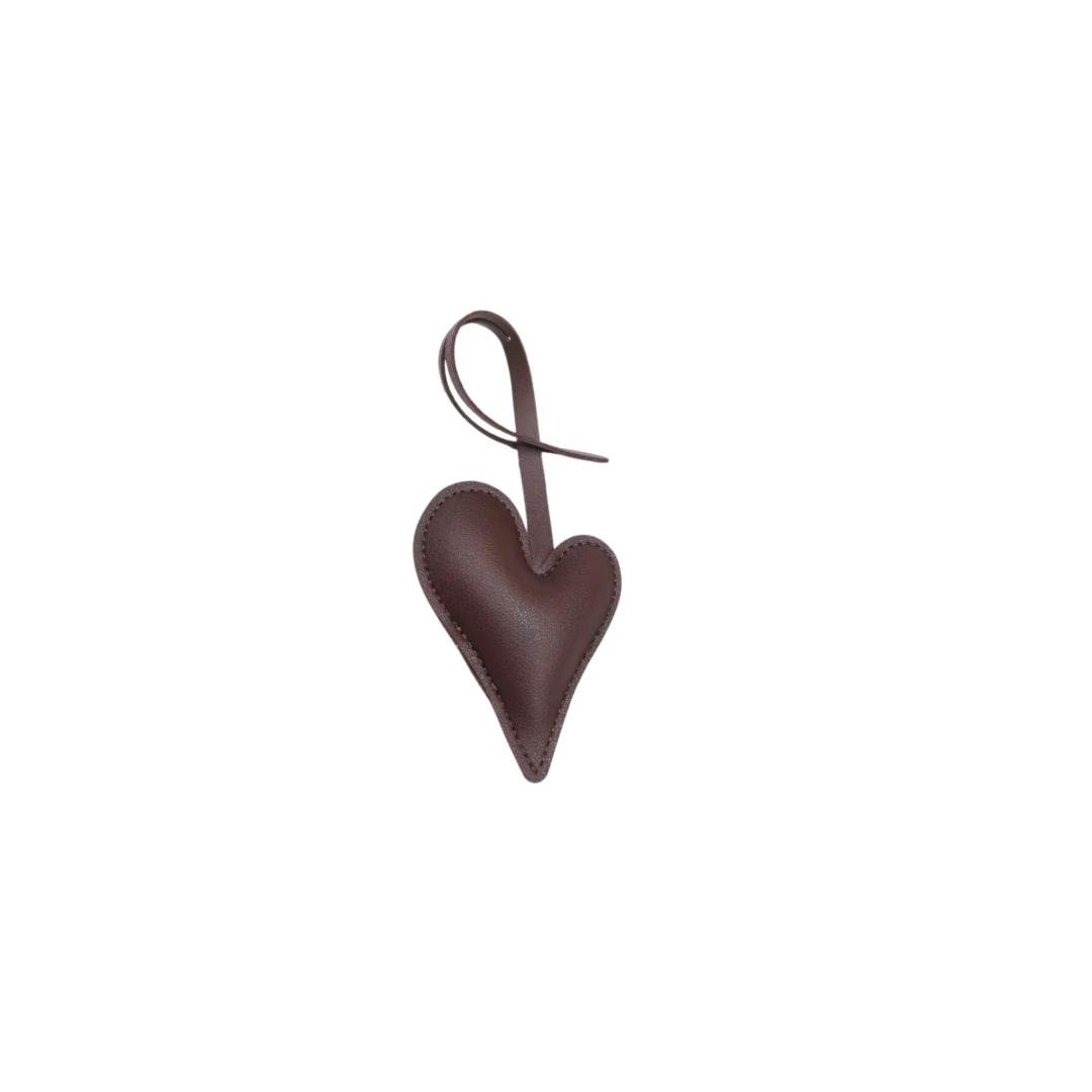 BROWN LARGE HEART CHARM
