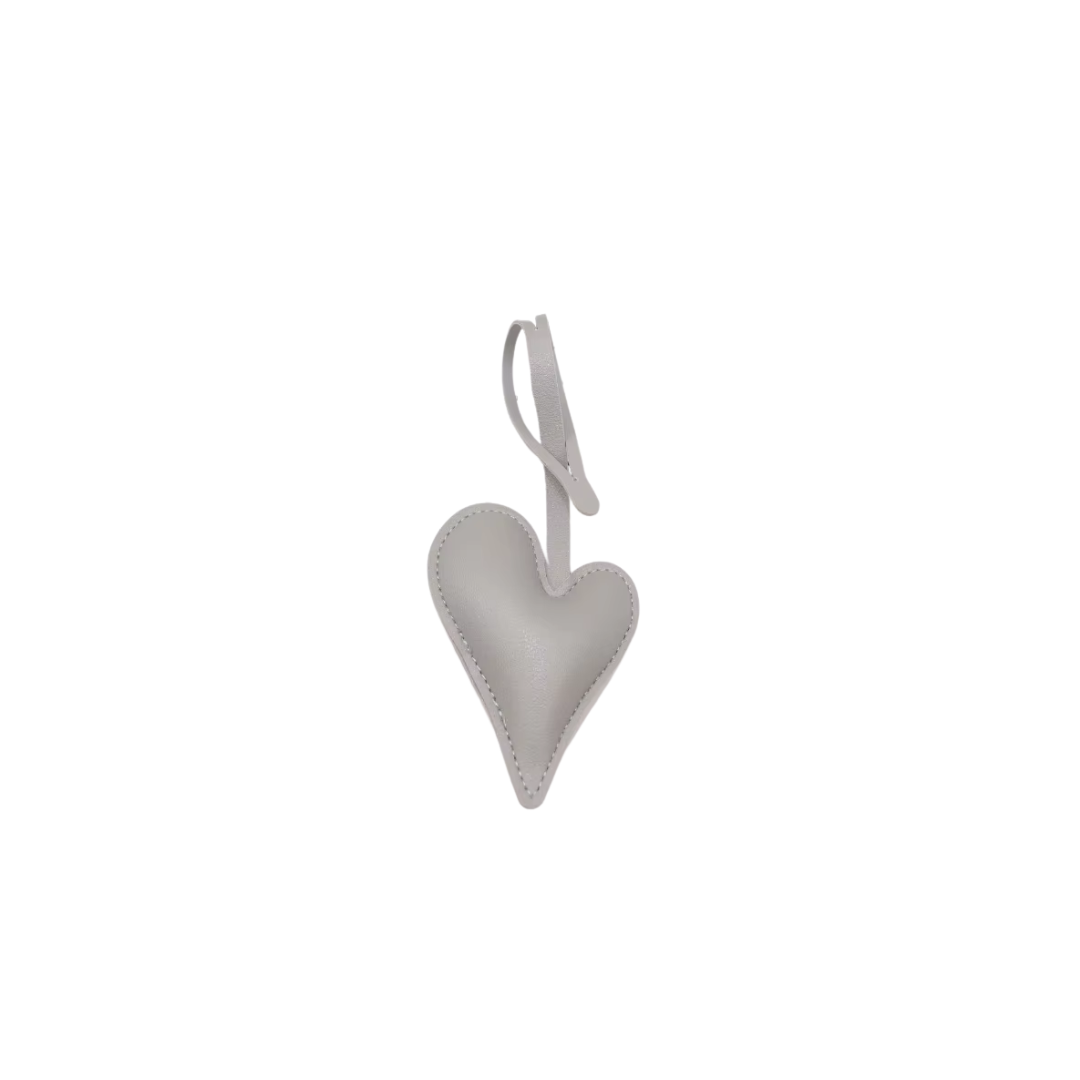 GREY LARGE HEART CHARM