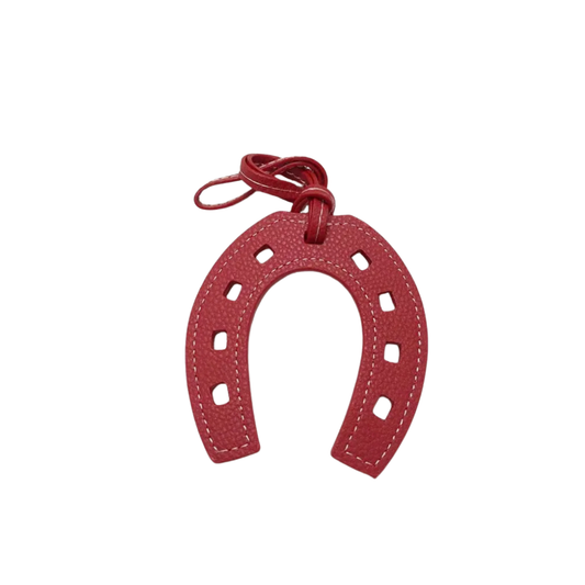HORSESHOE DARK RED CHARM