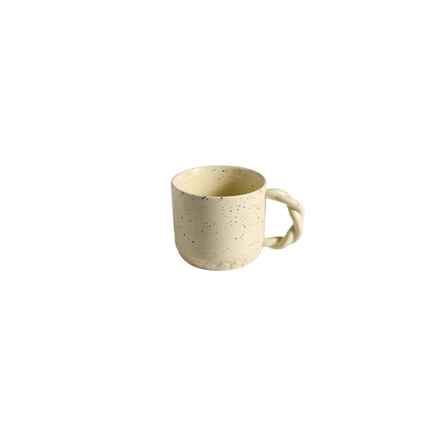 IVORY TEXTURE HANDLE CUP
