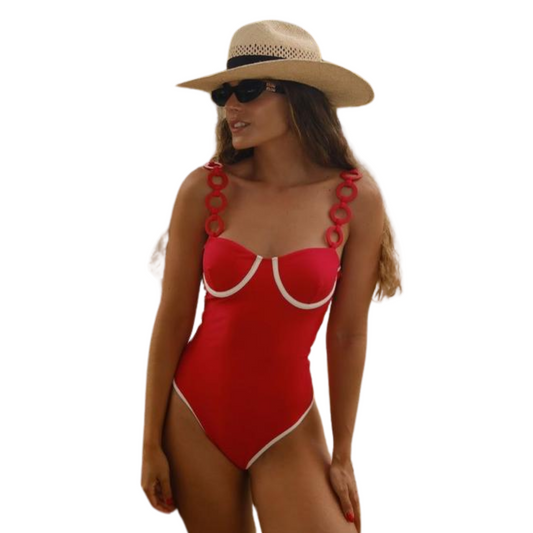 GOLDEN COAST RED ONE PIECE